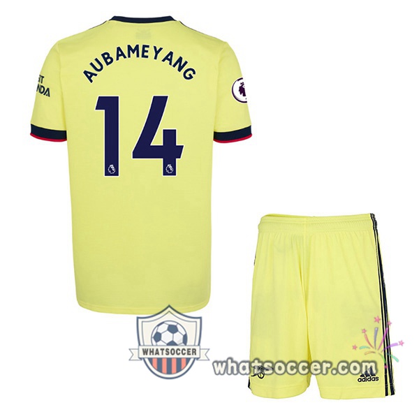 Arsenal (AUBAMEYANG 14) Kids Away Soccer Jerseys 2021-2022