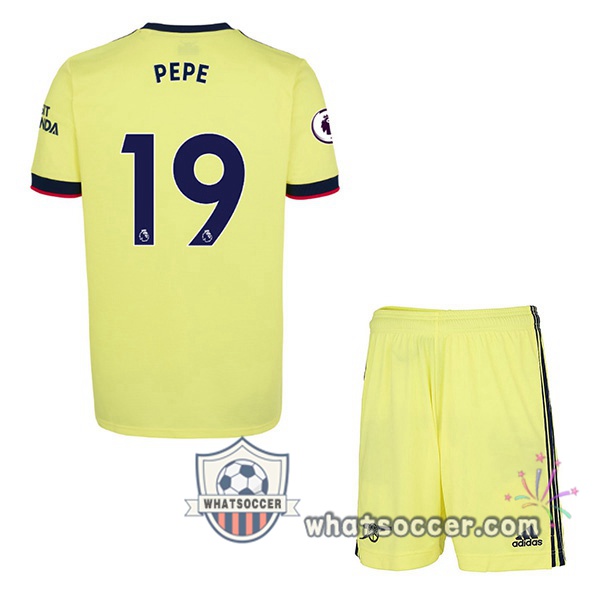 Arsenal (PEPE 19) Kids Away Soccer Jerseys 2021-2022