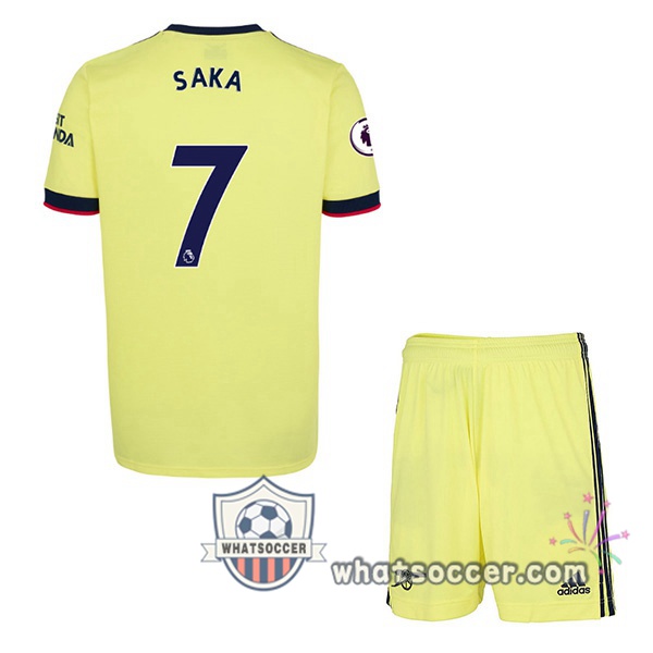 Arsenal (SAKA 7) Kids Away Soccer Jerseys 2021-2022