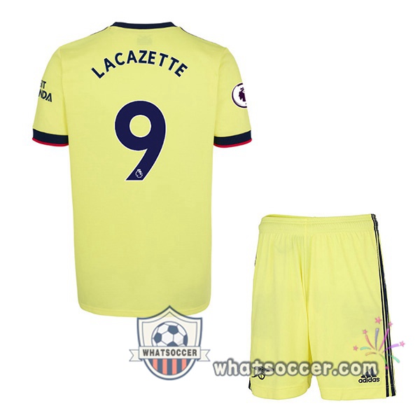 Arsenal (LACAZETTE 9) Kids Away Soccer Jerseys 2021-2022