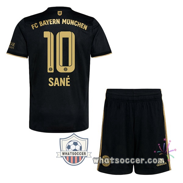 Bayern Munich (Sané 10) Kids Away Soccer Jerseys 2021-2022