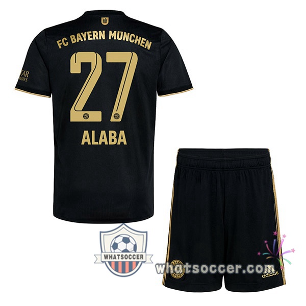 Bayern Munich (Alaba 29) Kids Away Soccer Jerseys 2021-2022