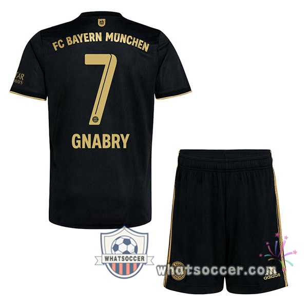 Bayern Munich (Gnabry 7 ) Kids Away Soccer Jerseys 2021-2022