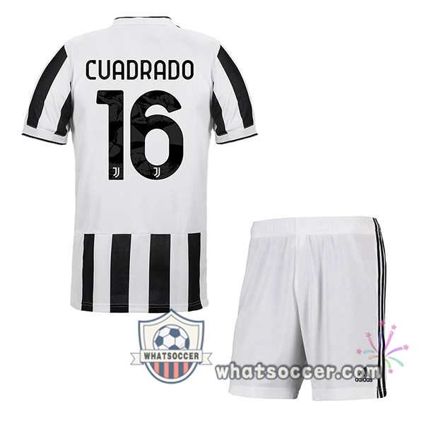 Juventus (CUADRADO 16) Kids Home Soccer Jerseys 2021-2022