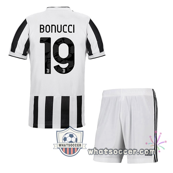 Juventus (BONUCCI 19) Kids Home Soccer Jerseys 2021-2022