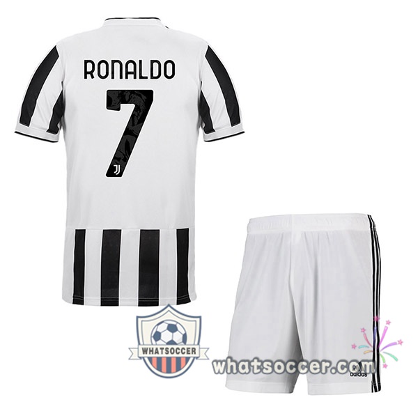 Juventus (RONALDO 7) Kids Home Soccer Jerseys 2021-2022