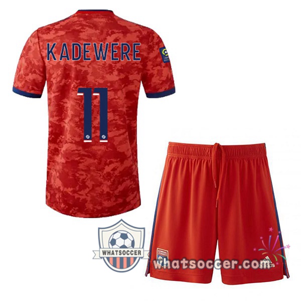 Lyon OL (KADEWERE 11) Kids Away Soccer Jerseys 2021-2022