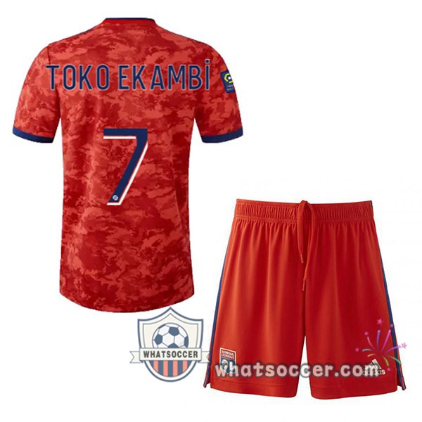 Lyon OL (TOKO EKAMBI 7) Kids Away Soccer Jerseys 2021-2022
