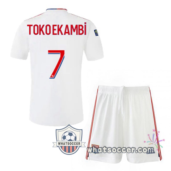 Lyon OL (TOKO EKAMBI 7) Kids Home Soccer Jerseys 2021-2022