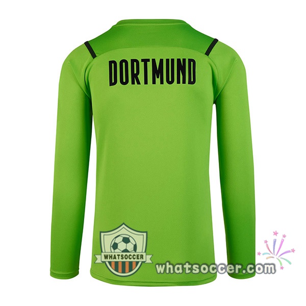 Dortmund BVB Goalkeeper Soccer Jerseys Long Sleeve Green 2021-2022
