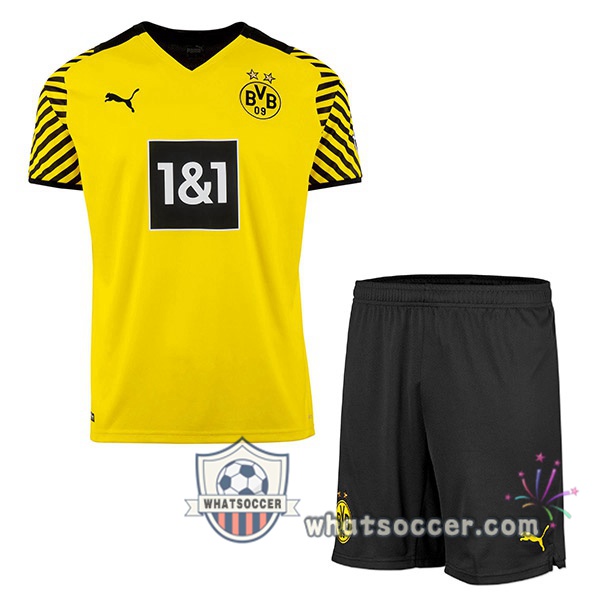 Dortmund BVB Kids Home Soccer Jerseys 2021-2022