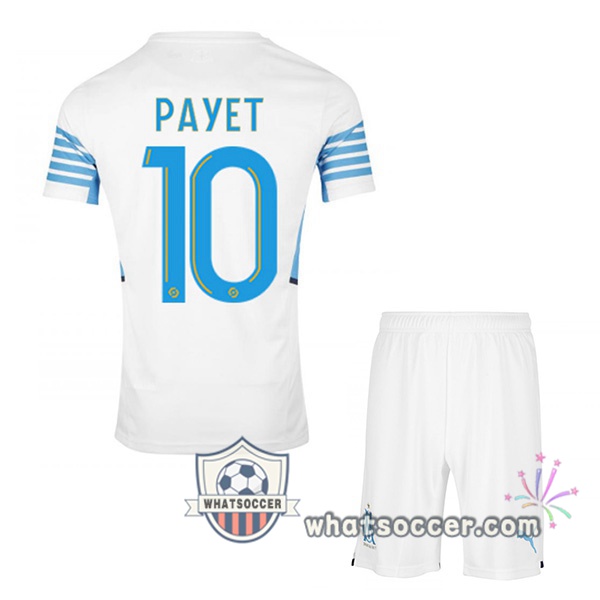 Marseille OM (PAYET 10) Kids Home Soccer Jerseys 2021-2022