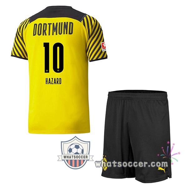 Dortmund BVB (Hazard 10) Kids Home Soccer Jerseys 2021-2022