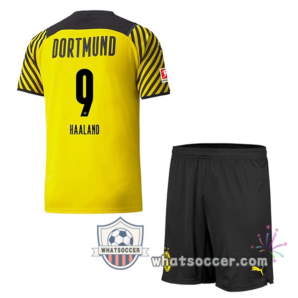 Dortmund BVB (Haaland 9) Kids Home Soccer Jerseys 2021-2022
