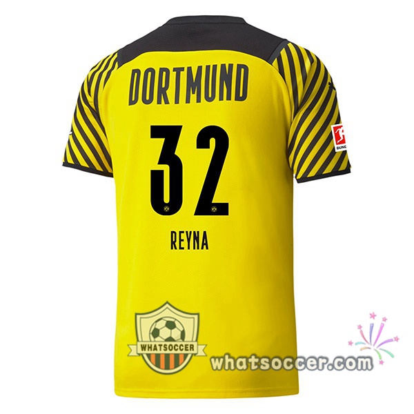 Dortmund BVB (Reyna 32) Home Soccer Jerseys 2021-2022
