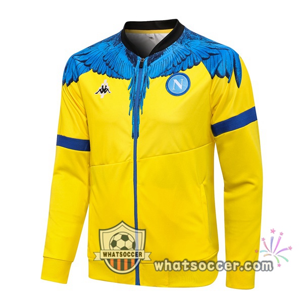 SSC Napoli Yellow Blue Soccer Jacket 2021-2022