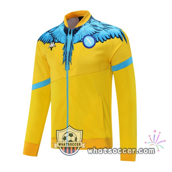 SSC Napoli Yellow Blue Soccer Jacket 2021-2022
