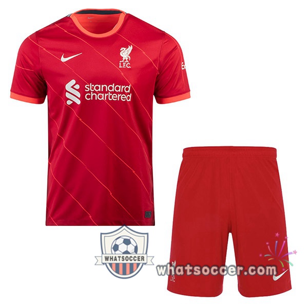 FC Liverpool Kids Home Soccer Jerseys 2021-2022