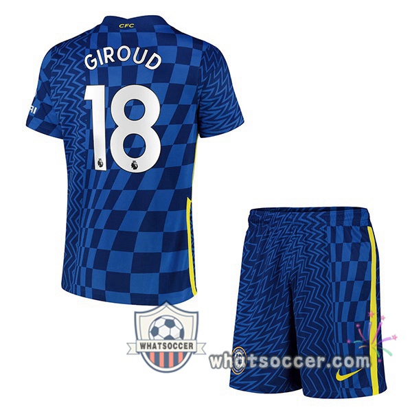 FC Chelsea (GIROUD 18) Kids Home Soccer Jerseys 2021-2022
