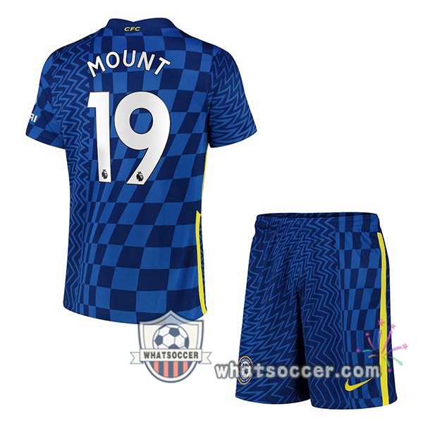 FC Chelsea (MOUNT 19) Kids Home Soccer Jerseys 2021-2022