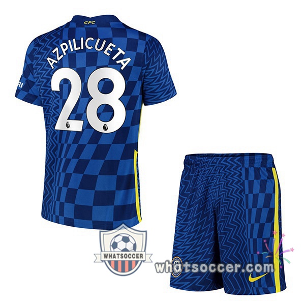 FC Chelsea (AZPILICUETA 28) Kids Home Soccer Jerseys 2021-2022