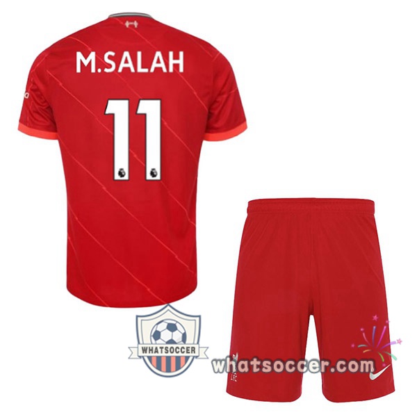FC Liverpool (M.SALAH 11) Kids Home Soccer Jerseys 2021-2022