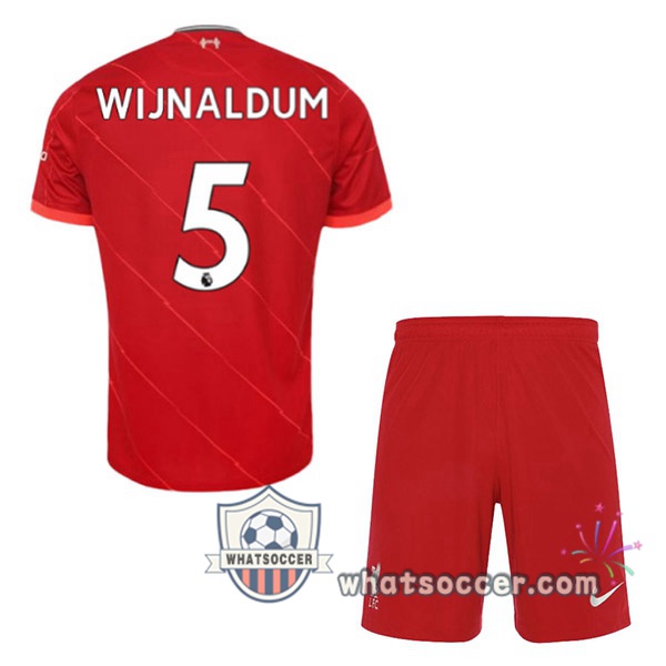 FC Liverpool (WIJNALDUM 5) Kids Home Soccer Jerseys 2021-2022