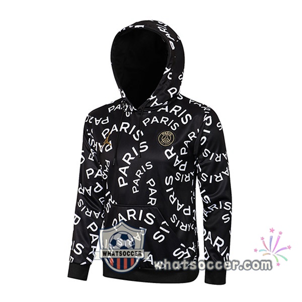 Paris PSG Jordan Black White Hooded Sweater 2021-2022