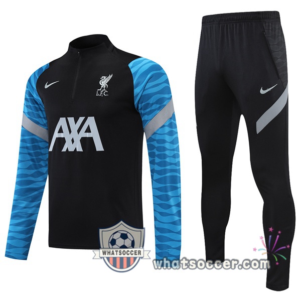 FC Liverpool Black Blue Tracksuit 2021-2022