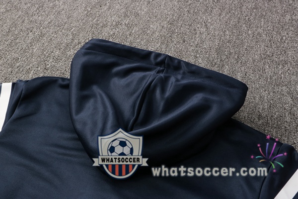 JORDAN Paris PSG Blue Royal Red Hooded Jacket 2021-2022