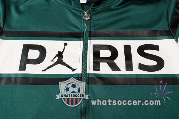 JORDAN Paris PSG Green White Hooded Jacket 2021-2022