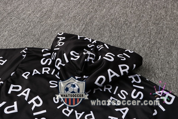 JORDAN Paris PSG White Black Hooded Jacket 2021-2022