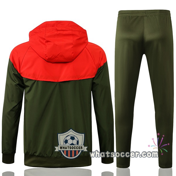 Portugal Red Green Windbreaker Hoodie 2021-2022