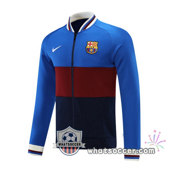 FC Barcelona Blue Red Black Soccer Jacket 2021-2022