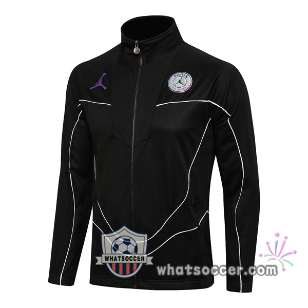 JORDAN Paris PSG Black Soccer Jacket 2021-2022