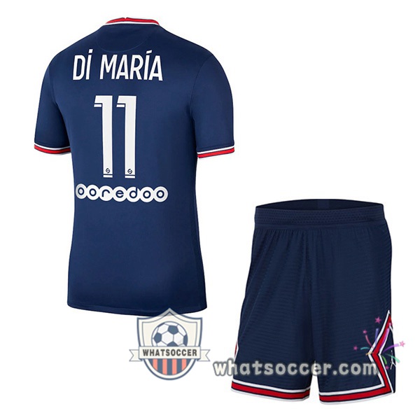 Jordan Paris PSG (Di Maria 11) Kids Home Soccer Jerseys 2021-2022