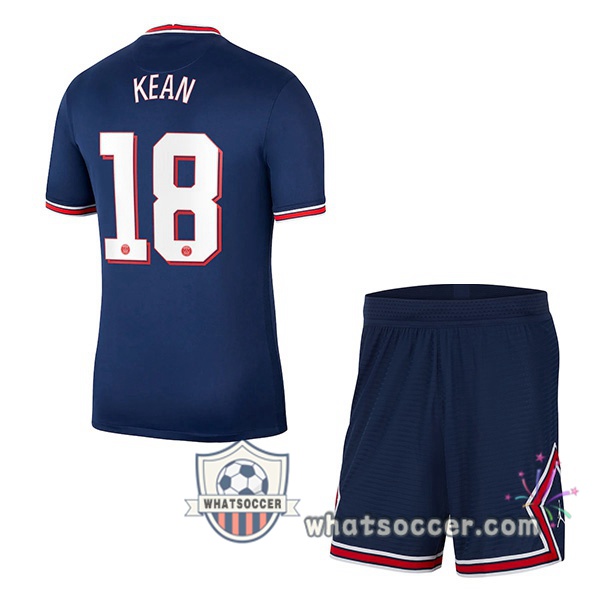 Jordan Paris PSG (Kean 18) Kids Home Soccer Jerseys 2021-2022