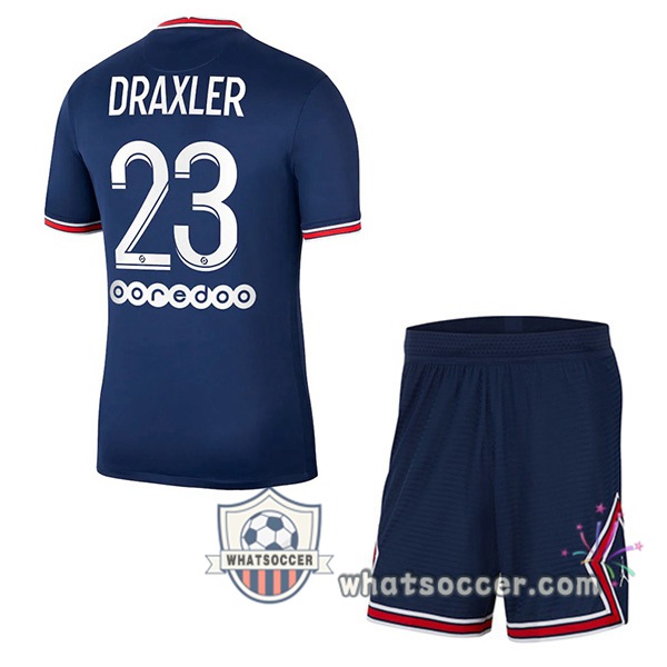 Jordan Paris PSG (Draxler 23) Kids Home Soccer Jerseys 2021-2022