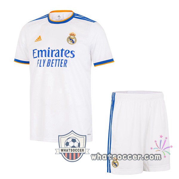 Real Madrid Kids Home Soccer Jerseys 2021-2022