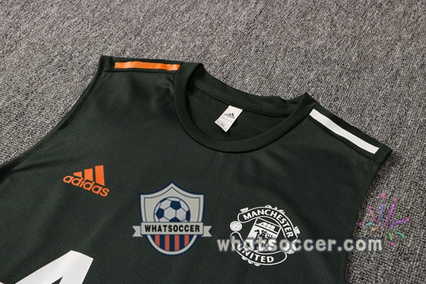 Manchester United Soccer Vest + Shorts Green 2021-2022