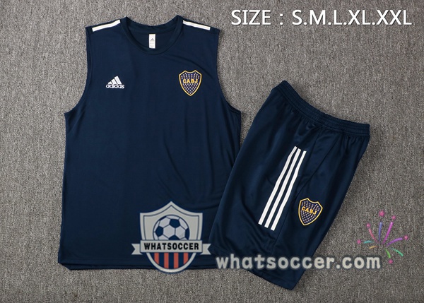 Boca Juniors Soccer Vest + Shorts Blue Royal 2021-2022