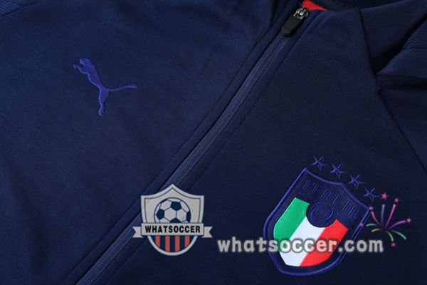 Italy Blue Hooded Jacket 2021-2022