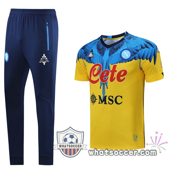 SSC Napoli Training T-Shirts + Pants Yellow 2021-2022