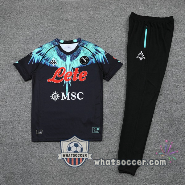 SSC Napoli Training T-Shirts + Pants Black 2021-2022