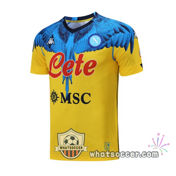 SSC Napoli Yellow Training T-Shirts 2021-2022