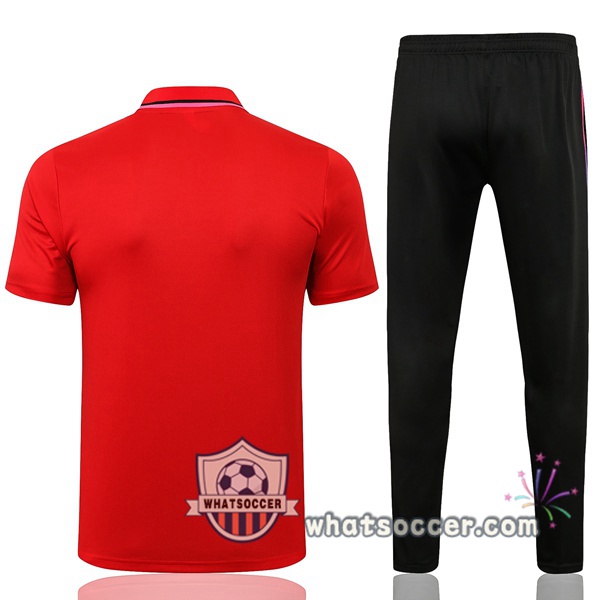 Training Polo Paris PSG + Pants Red 2021-2022