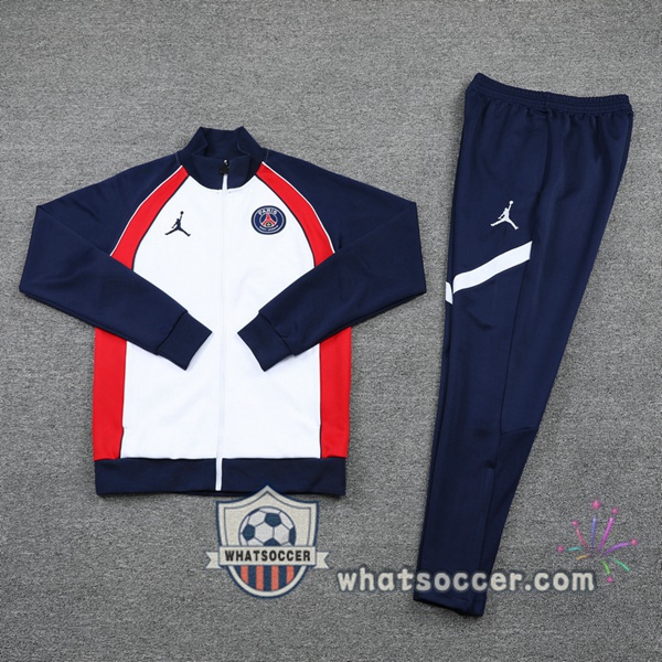JORDAN Paris PSG White Blue Royal Training Jacket 2021-2022