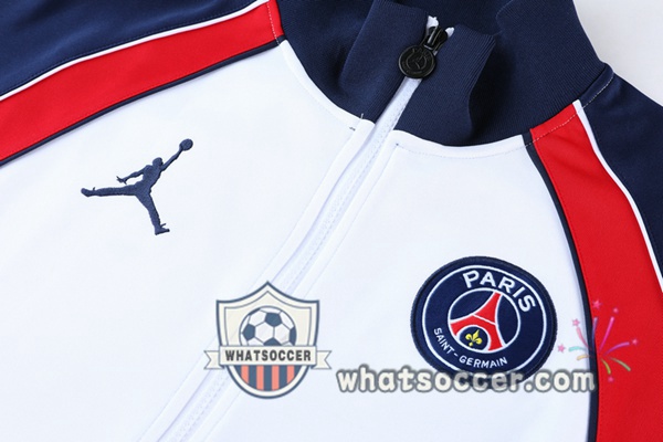 JORDAN Paris PSG White Blue Royal Training Jacket 2021-2022