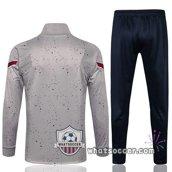 JORDAN Paris PSG Gray Training Jacket 2021-2022