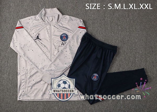 JORDAN Paris PSG Gray Training Jacket 2021-2022